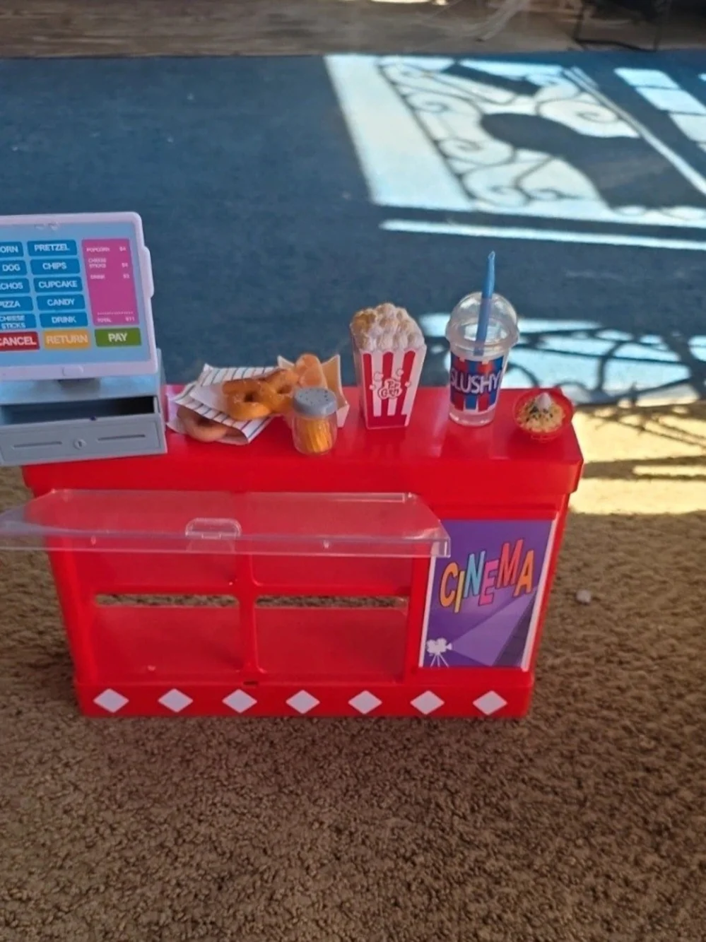 Red Cinema Snack Counter Playset - Kids Role Play